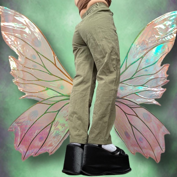 Green Pleated Pants Trousers - Picture 4 of 4